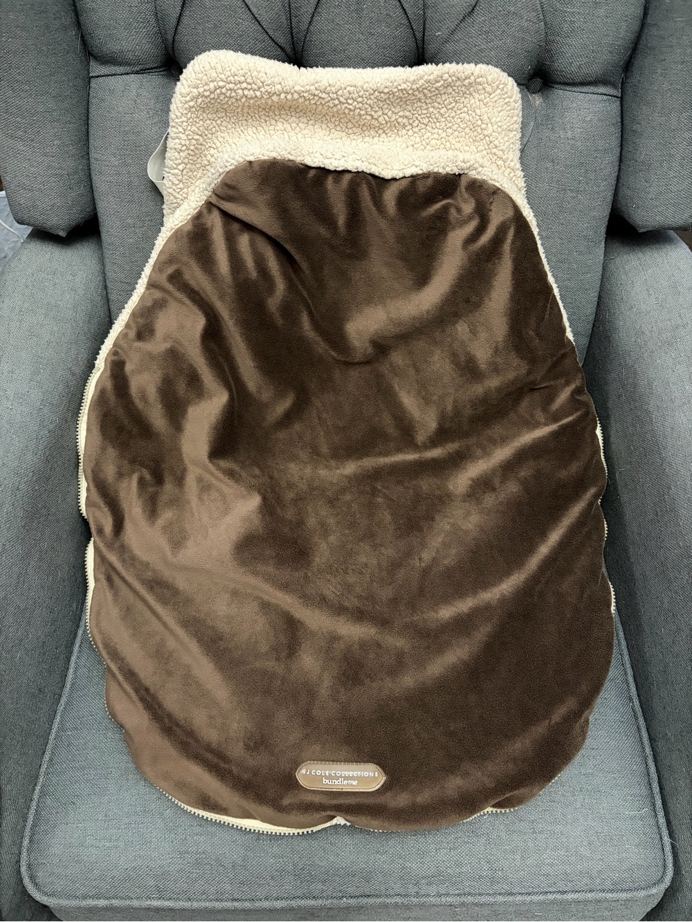 JJ Cole Collection Brown and Cream Winter Seat Insert